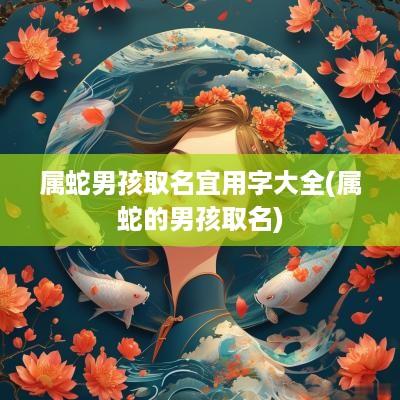 属蛇男孩取名宜用字大全(属蛇的男孩取名)