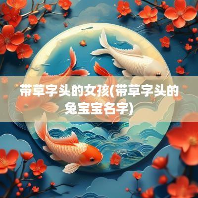 带草字头的女孩(带草字头的兔宝宝名字)