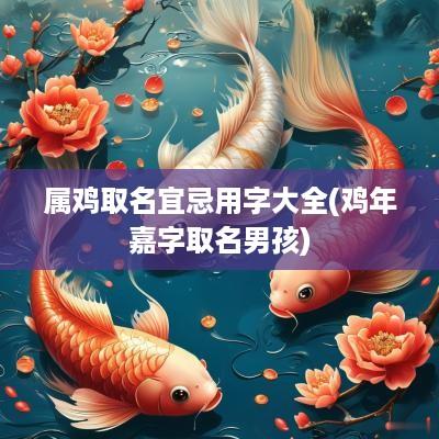 属鸡取名宜忌用字大全(鸡年嘉字取名男孩)