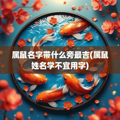 属鼠名字带什么旁最吉(属鼠姓名学不宜用字)