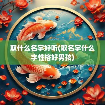 取什么名字好听(取名字什么字性格好男孩)