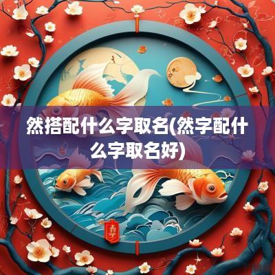 然搭配什么字取名(然字配什么字取名好)