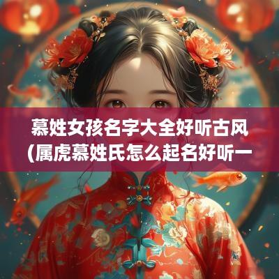 慕姓女孩名字大全好听古风(属虎慕姓氏怎么起名好听一点)