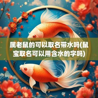 属老鼠的可以取名带水吗(鼠宝取名可以用含水的字吗)
