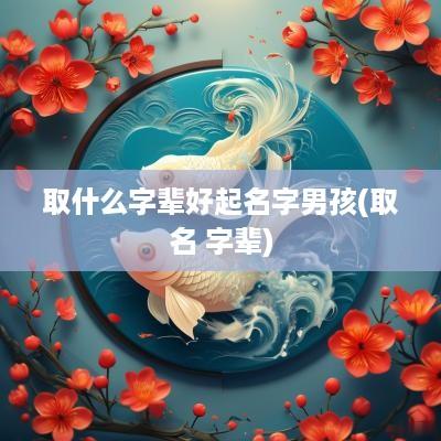 取什么字辈好起名字男孩(取名 字辈)