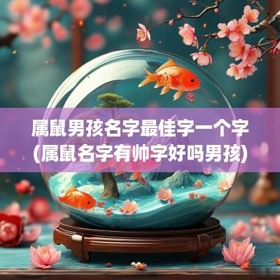 属鼠男孩名字最佳字一个字(属鼠名字有帅字好吗男孩)