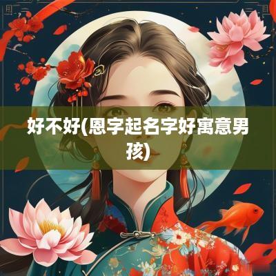 好不好(恩字起名字好寓意男孩)