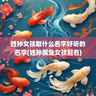 姓孙女孩取什么名字好听的名字(姓孙属兔女孩起名)