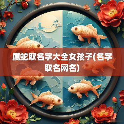 属蛇取名字大全女孩子(名字取名网名)