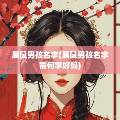 属鼠男孩名字(属鼠男孩名字带何字好吗)