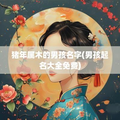 猪年属木的男孩名字(男孩起名大全免费)