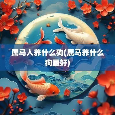 属马人养什么狗(属马养什么狗最好)