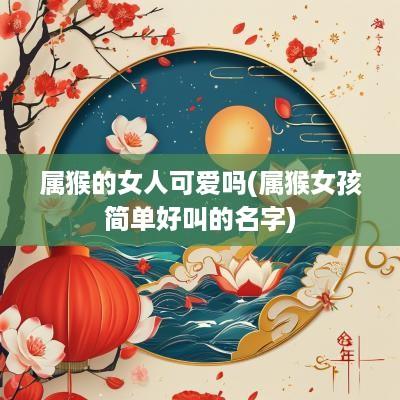 属猴的女人可爱吗(属猴女孩简单好叫的名字)