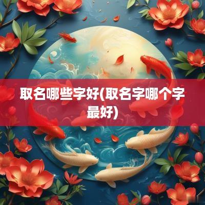 取名哪些字好(取名字哪个字最好)