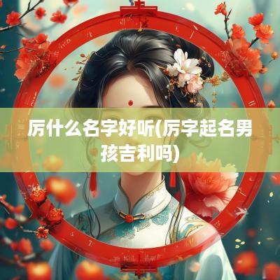 厉什么名字好听(厉字起名男孩吉利吗)