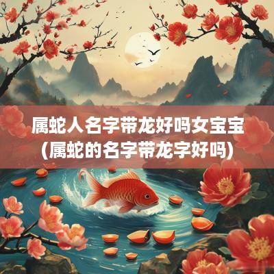 属蛇人名字带龙好吗女宝宝(属蛇的名字带龙字好吗)