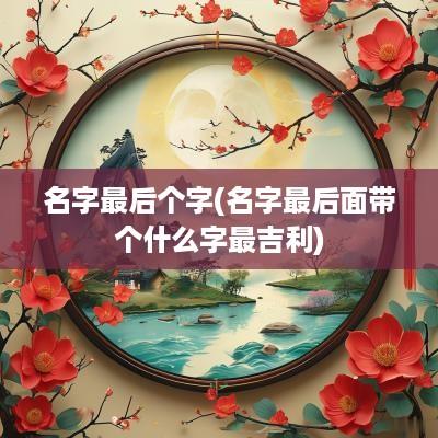 名字最后个字(名字最后面带个什么字最吉利)