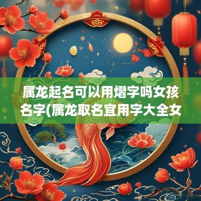 属龙起名可以用熠字吗女孩名字(属龙取名宜用字大全女孩)