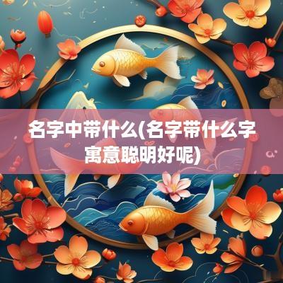 名字中带什么(名字带什么字寓意聪明好呢)