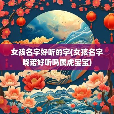 女孩名字好听的字(女孩名字晓诺好听吗属虎宝宝)