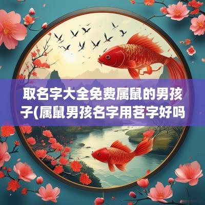 取名字大全免费属鼠的男孩子(属鼠男孩名字用茗字好吗)