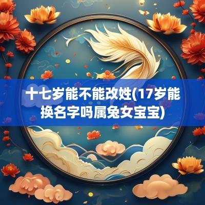 十七岁能不能改姓(17岁能换名字吗属兔女宝宝)