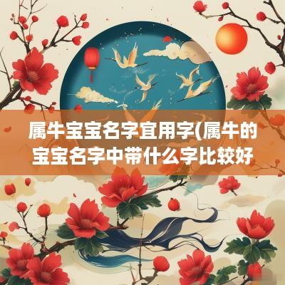 属牛宝宝名字宜用字(属牛的宝宝名字中带什么字比较好)