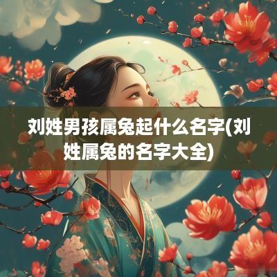 刘姓男孩属兔起什么名字(刘姓属兔的名字大全)