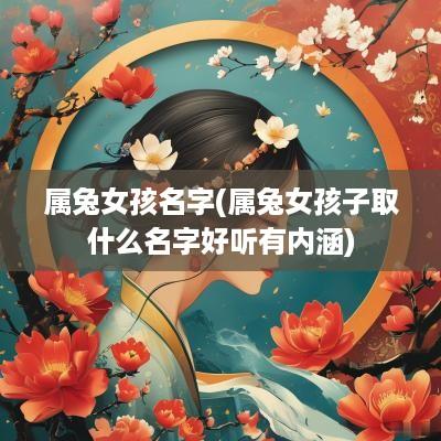 属兔女孩名字(属兔女孩子取什么名字好听有内涵)