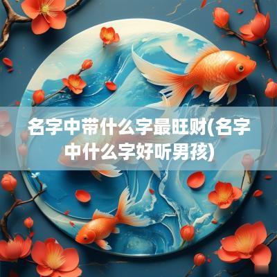名字中带什么字最旺财(名字中什么字好听男孩)