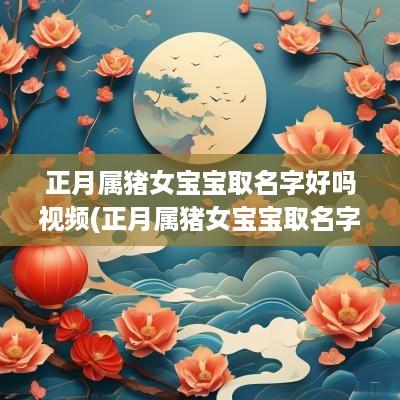 正月属猪女宝宝取名字好吗视频(正月属猪女宝宝取名字好吗怎么取)
