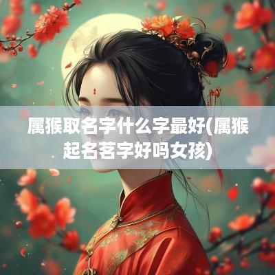 属猴取名字什么字最好(属猴起名茗字好吗女孩)
