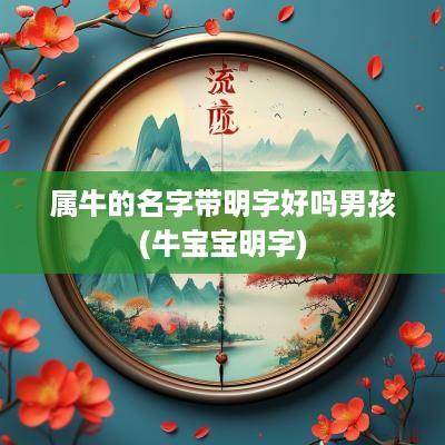 属牛的名字带明字好吗男孩(牛宝宝明字)