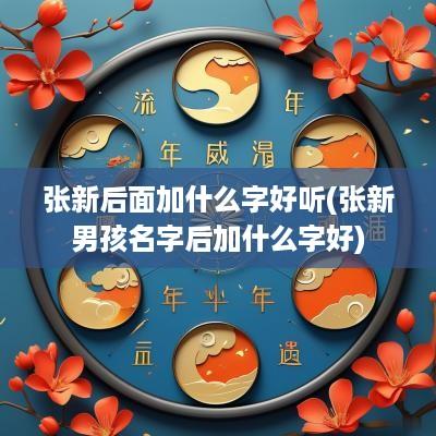 张新后面加什么字好听(张新男孩名字后加什么字好)