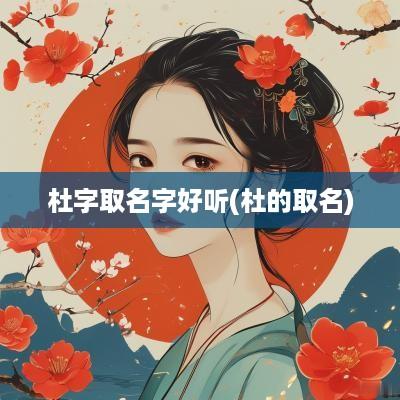 杜字取名字好听(杜的取名)