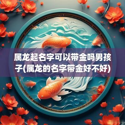 属龙起名字可以带金吗男孩子(属龙的名字带金好不好)