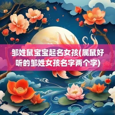 邹姓鼠宝宝起名女孩(属鼠好听的邹姓女孩名字两个字) 邹姓鼠宝宝起名女孩(属鼠好听的邹姓女孩名字两个字)