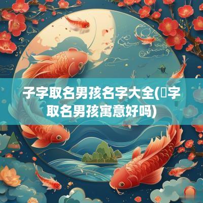 子字取名男孩名字大全(杋字取名男孩寓意好吗)