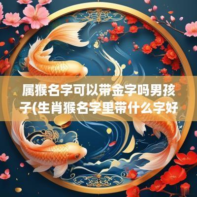 属猴名字可以带金字吗男孩子(生肖猴名字里带什么字好)
