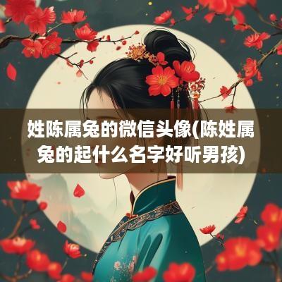 姓陈属兔的微信头像(陈姓属兔的起什么名字好听男孩)