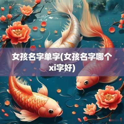 女孩名字单字(女孩名字哪个xi字好)
