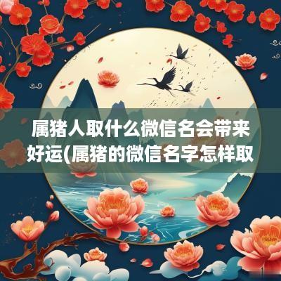 属猪人取什么微信名会带来好运(属猪的微信名字怎样取最发财)