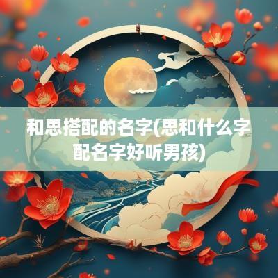 和思搭配的名字(思和什么字配名字好听男孩)