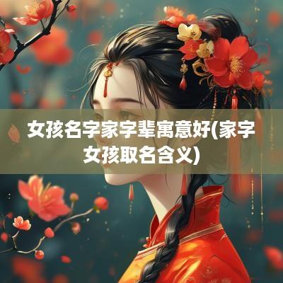 女孩名字家字辈寓意好(家字女孩取名含义)