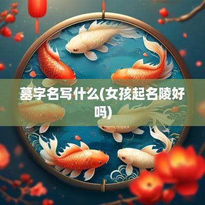 墓字名写什么(女孩起名陵好吗)