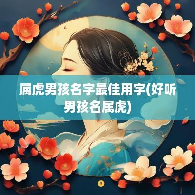 属虎男孩名字最佳用字(好听男孩名属虎)