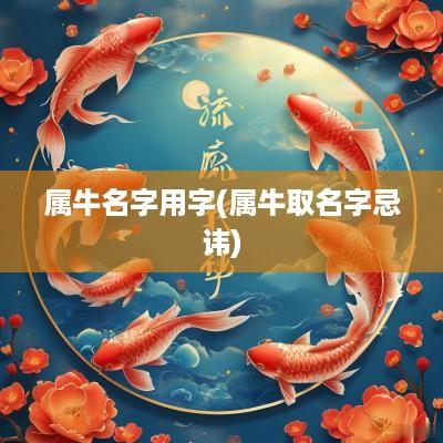 属牛名字用字(属牛取名字忌讳)