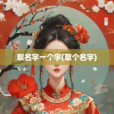 取名字一个字(取个名字)