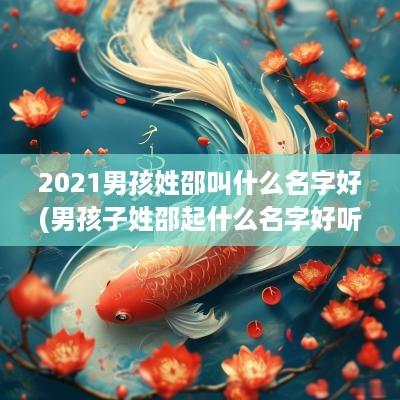 2025男孩姓邵叫什么名字好(男孩子姓邵起什么名字好听)