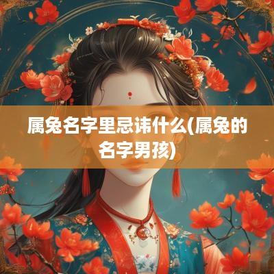 属兔名字里忌讳什么(属兔的名字男孩)